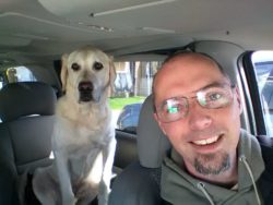 Matthew Spurway, Between the Bridges (with his dog. Matt is on the right.)