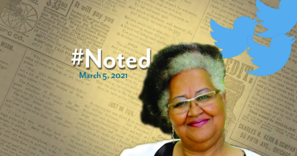 Noted march 5, 2021 featuring picture of Shelley Fashan from the Halifax Examiner and the Twitter bird
